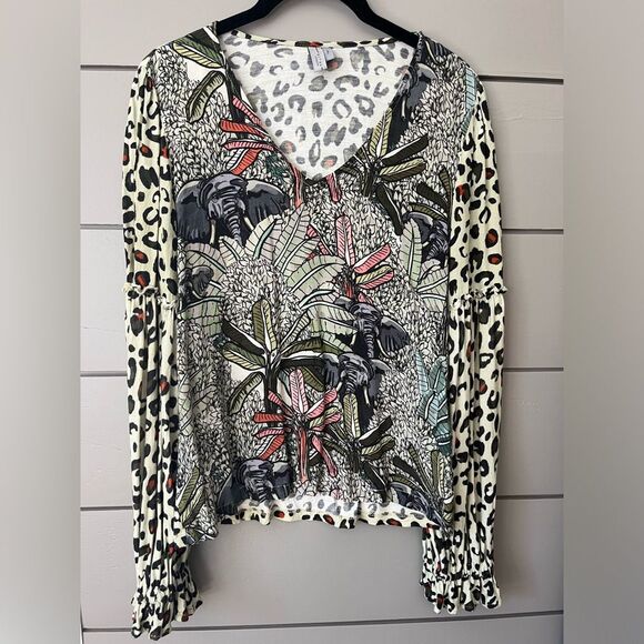 Anthropologie Tops - Anthropologie Blank London Sibley Top Green
Floral Animal Print Balloon Sleeve S